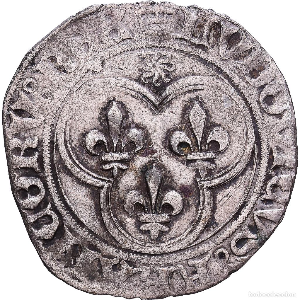 Monedas antiguas de Europa: [#1203364] Francia, Louis XI, Blanc au Soleil, 1475, Saint L&ocirc;, Plata, MBC