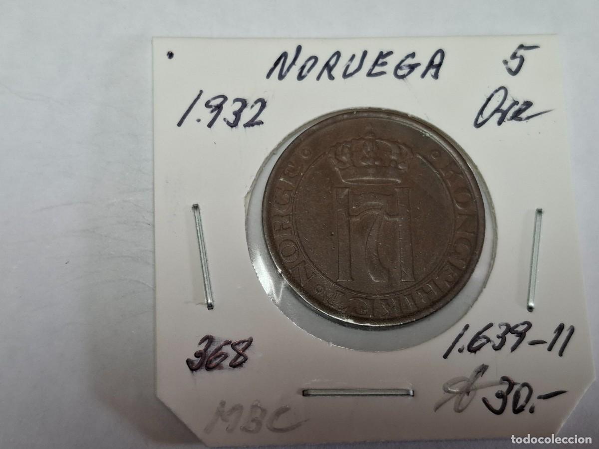 Monedas antiguas de Europa: 5 ORE de 1930 Km 368 NORUEGA en MBC