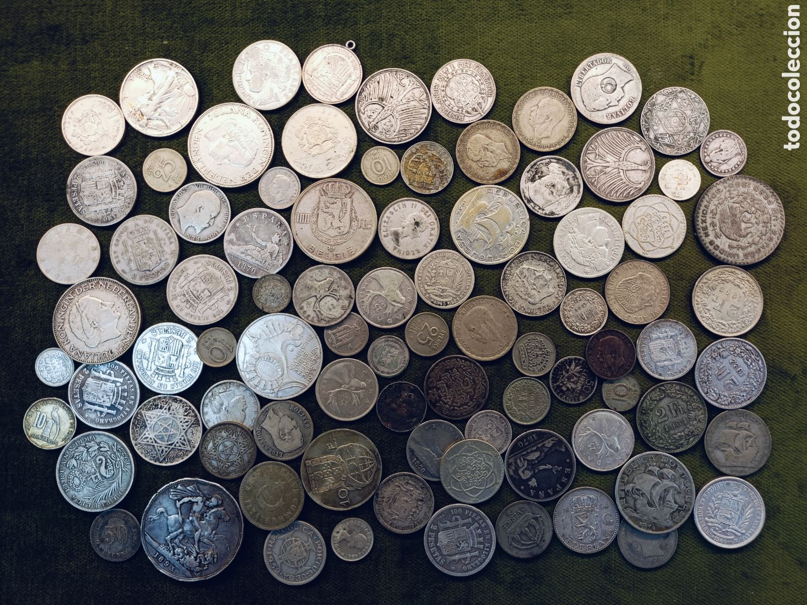 Monedas antiguas de Europa: GRAN LOTE DE 600 GRAMOS DE MONEDAS DE PLATA MUNDIALES . GRAN VARIEDAD