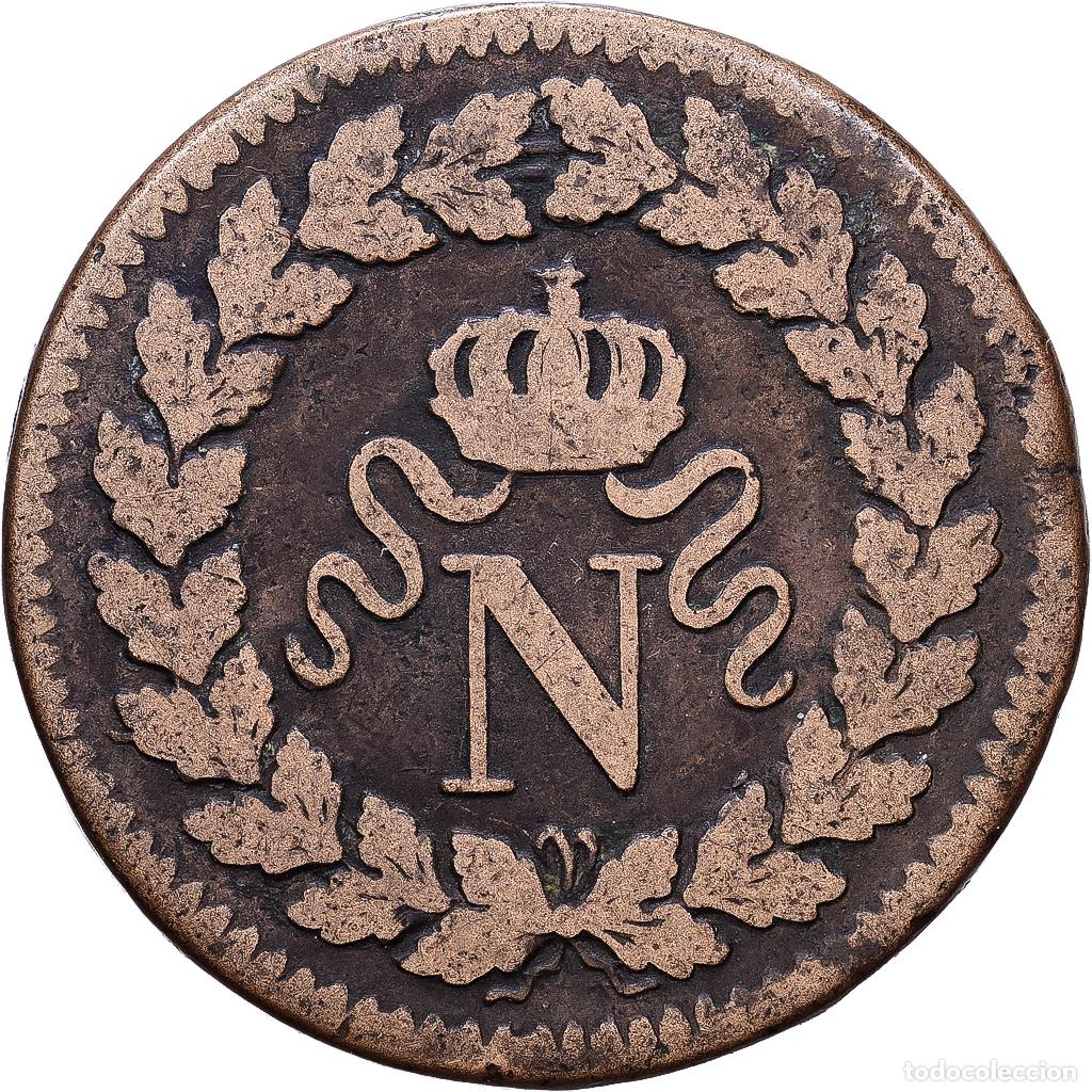 Monedas antiguas de Europa: [#1552292] Francia, Napoleon I, Un D&eacute;cime, 1814., Strasbourg, Bronce, BC+, Gadoury:195b