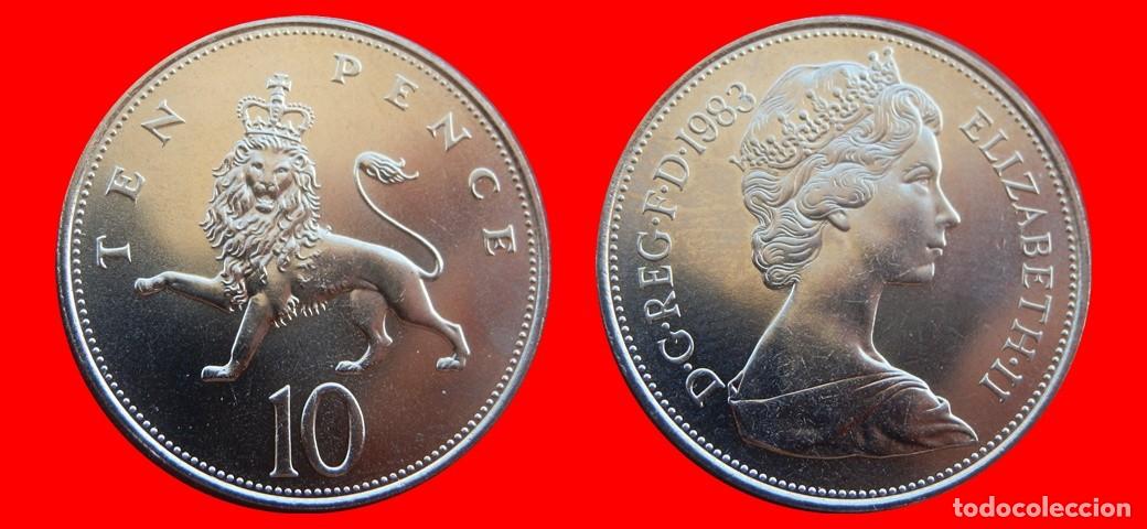 Monedas antiguas de Europa: 10 PENIQUES PENCE 1983 SIN CIRCULAR PROCEDENTE DE BLISTER INGLATERRA REINO UNIDO-9831SC