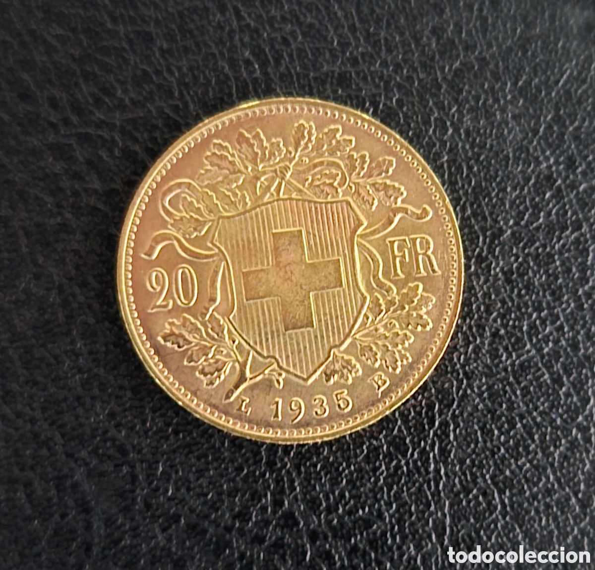 Monedas antiguas de Europa: Moneda 20 francos suiza 1935 B Vreneli &ndash; oro 900 &ndash; 6,45 g &ndash; Helvetia