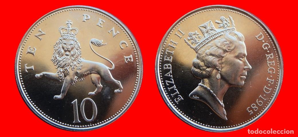 Monedas antiguas de Europa: 10 PENIQUES PENCE 1986 SIN CIRCULAR PROCEDENTE DE BLISTER INGLATERRA REINO UNIDO-9833SC
