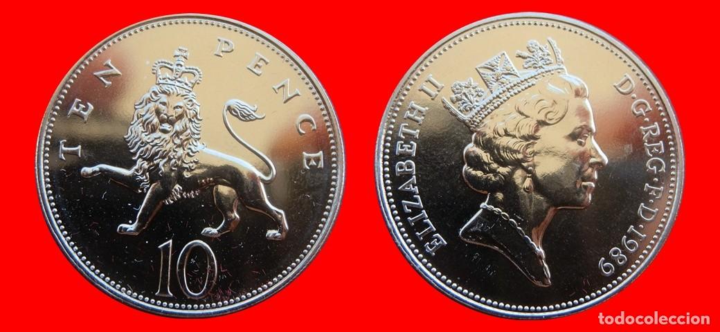Monedas antiguas de Europa: 10 PENIQUES PENCE 1989 SIN CIRCULAR PROCEDENTE DE BLISTER INGLATERRA REINO UNIDO-9836SC