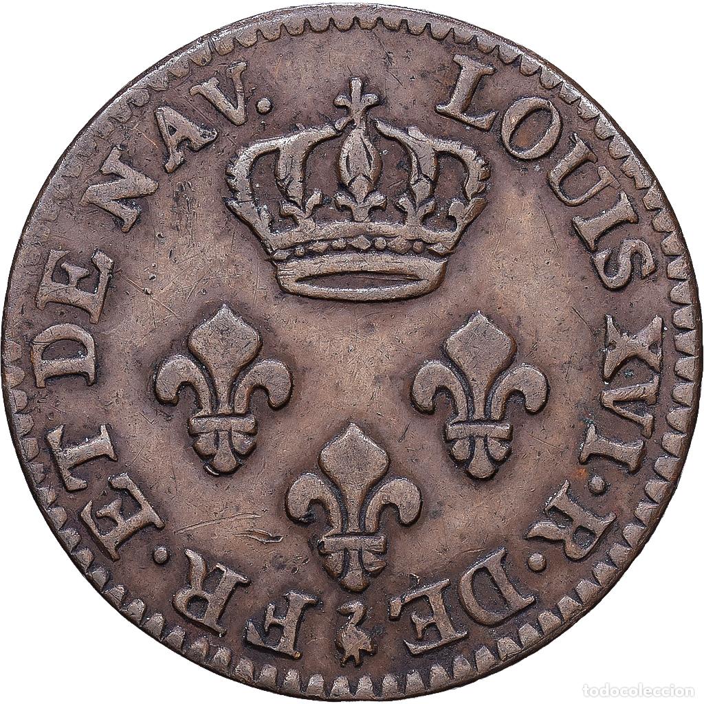 Monedas antiguas de Europa: [#1552265] GUAYANA FRANCESA, Louis XVI, 2 Sous, 1789, Paris, Vell&oacute;n, MBC, KM:1