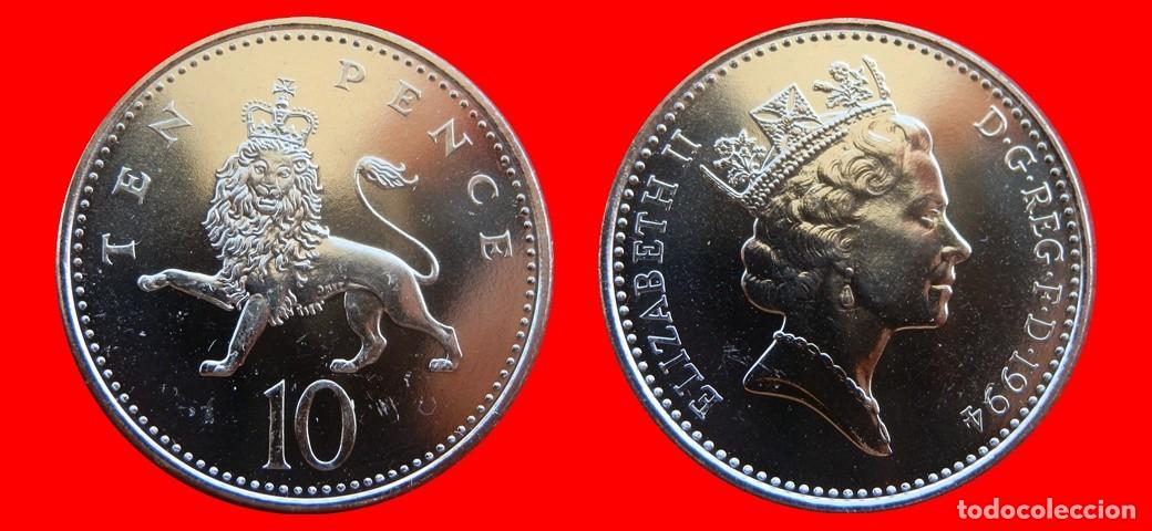 Monedas antiguas de Europa: 10 PENIQUES PENCE 1994 SIN CIRCULAR PROCEDENTE DE BLISTER INGLATERRA REINO UNIDO-9839SC