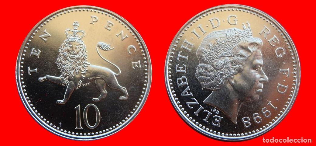 Monedas antiguas de Europa: 10 PENIQUES PENCE 1999 SIN CIRCULAR PROCEDENTE DE BLISTER INGLATERRA REINO UNIDO-9841SC