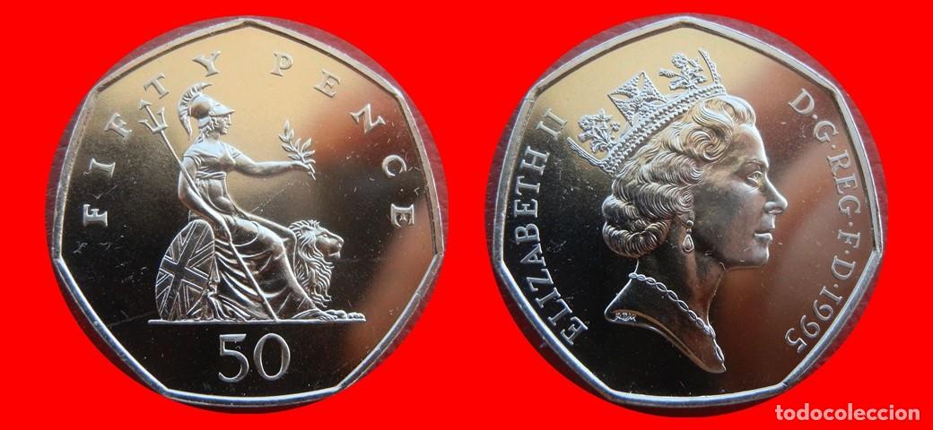 Monedas antiguas de Europa: 50 PENIQUES PENCE 1995 SIN CIRCULAR PROCEDENTE DE BLISTER INGLATERRA REINO UNIDO-9850SC