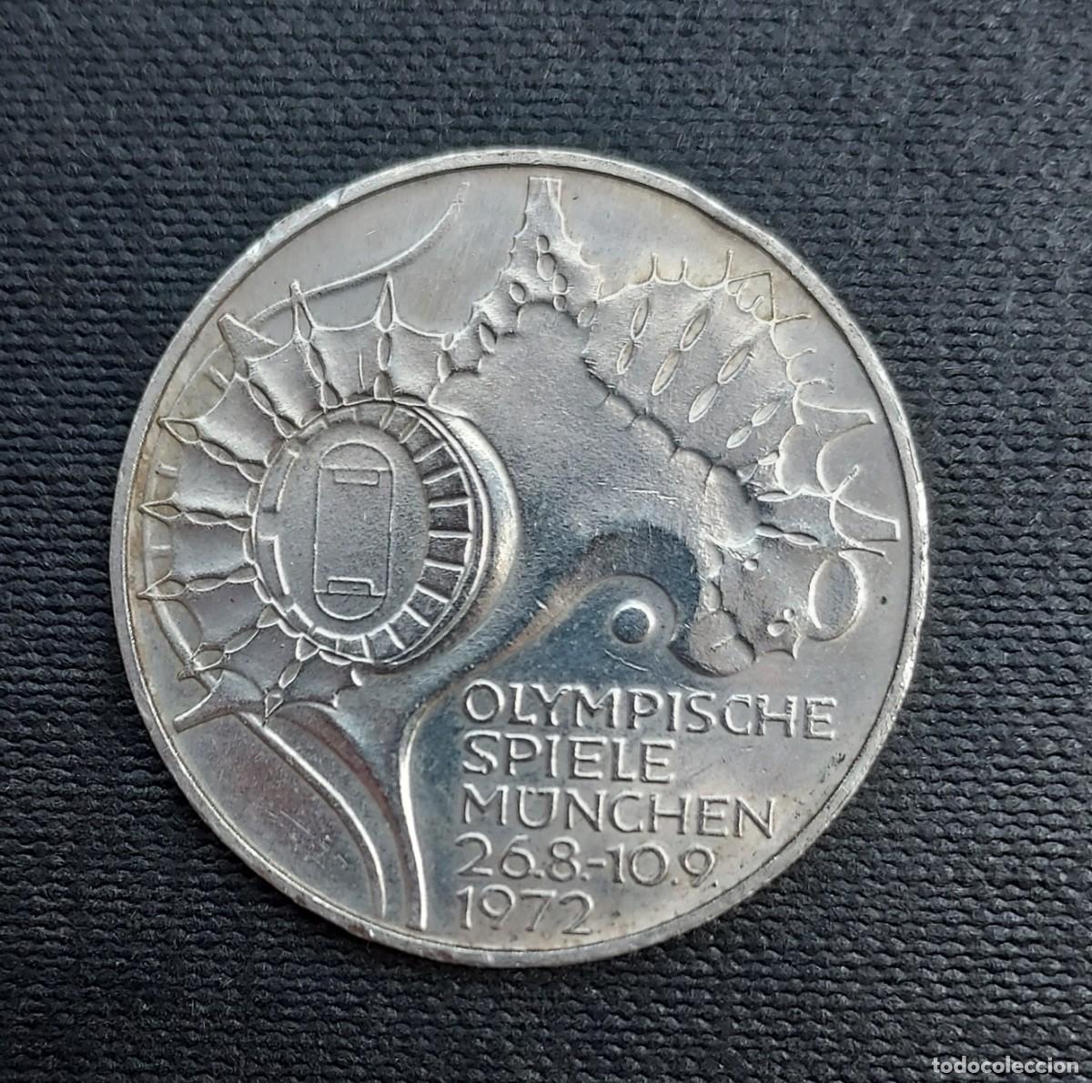 Monedas antiguas de Europa: Moneda plata 15,50 gramos Alemania 1972 juegos ol&iacute;mpicos Munich olimpiada