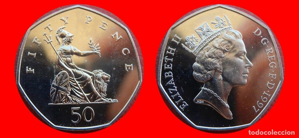 Monedas antiguas de Europa: 50 PENIQUES PENCE 1997 SIN CIRCULAR PROCEDENTE DE BLISTER INGLATERRA REINO UNIDO-9852SC