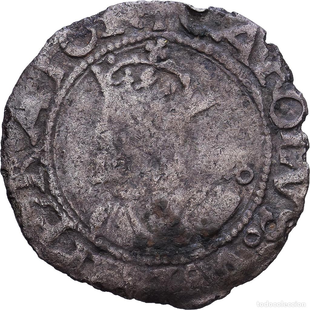 Monedas antiguas de Europa: [#1203353] Francia, 1/2 Carolus, 1546, Besan&ccedil;on, Plata, BC+