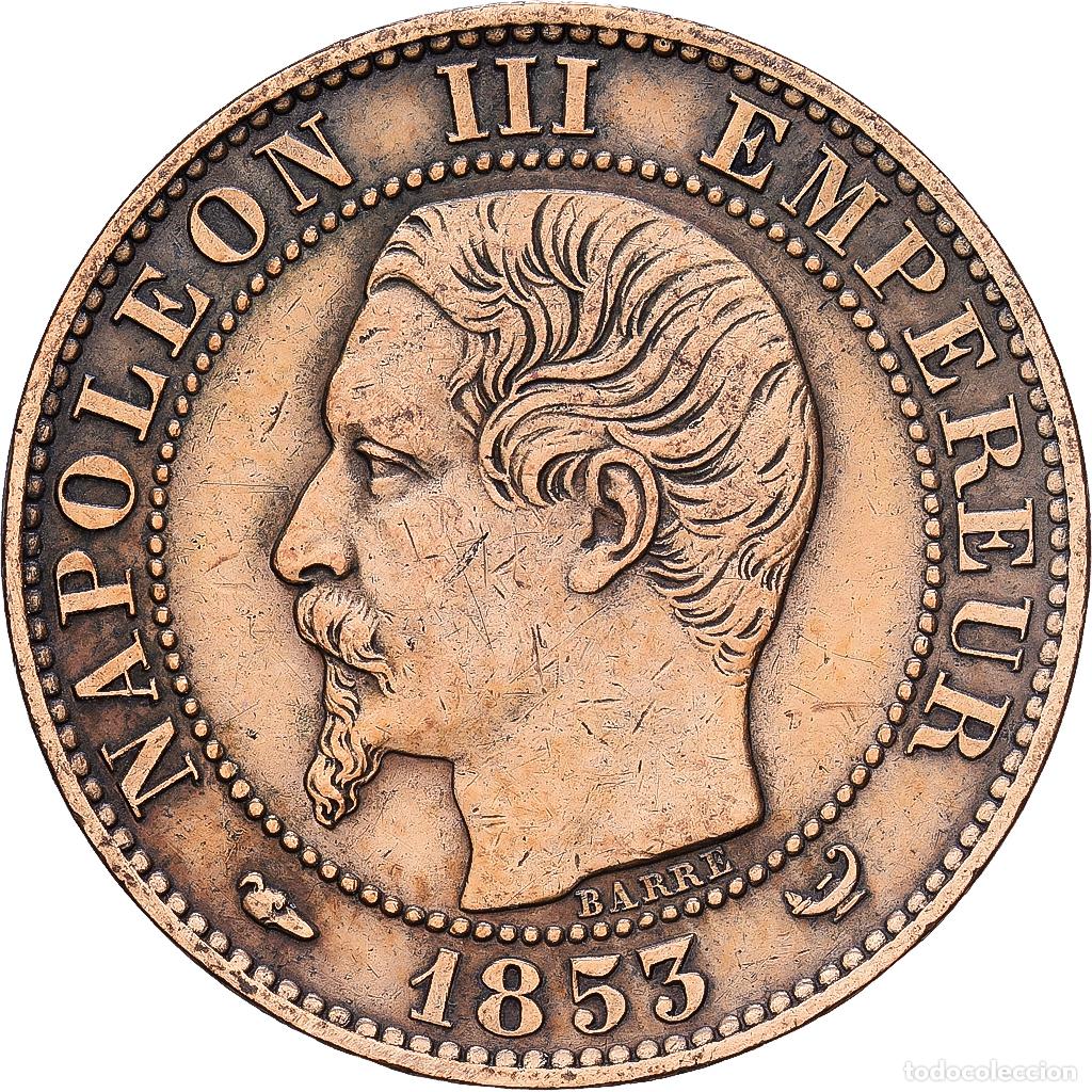 Monedas antiguas de Europa: [#1215226] Francia, Napoleon III, 5 Centimes, Visite &agrave; la Bourse, 1853, Lille, Bronce