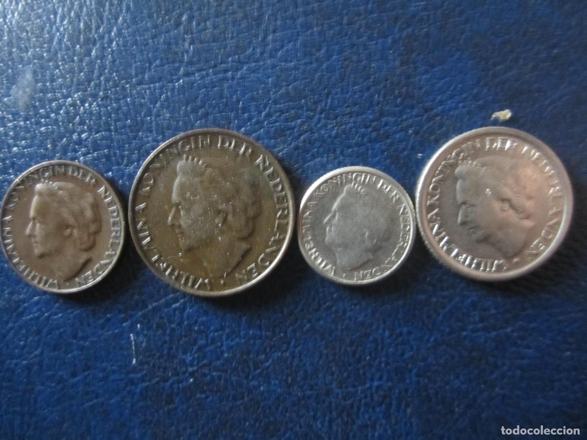Monedas antiguas de Europa: Pa&iacute;ses Bajos set reina Guillermina 1 5 10 & 25 cents 1948