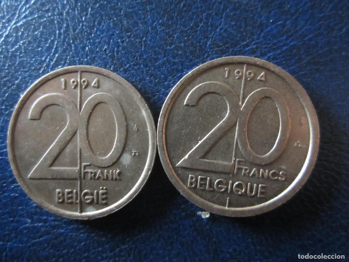 Monedas antiguas de Europa: B&eacute;lgica 20 Francos 1994 Belgi&euml; & Belgique rey Alberto