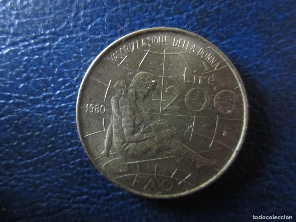 Monedas antiguas de Europa: Italia 200 Liras 1980 Mar&iacute;a Montessori