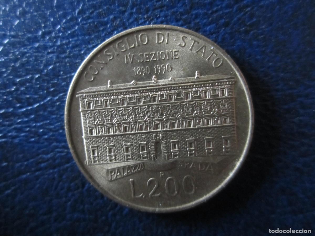 Monedas antiguas de Europa: Italia 200 Liras 1990 Consejo de Estado