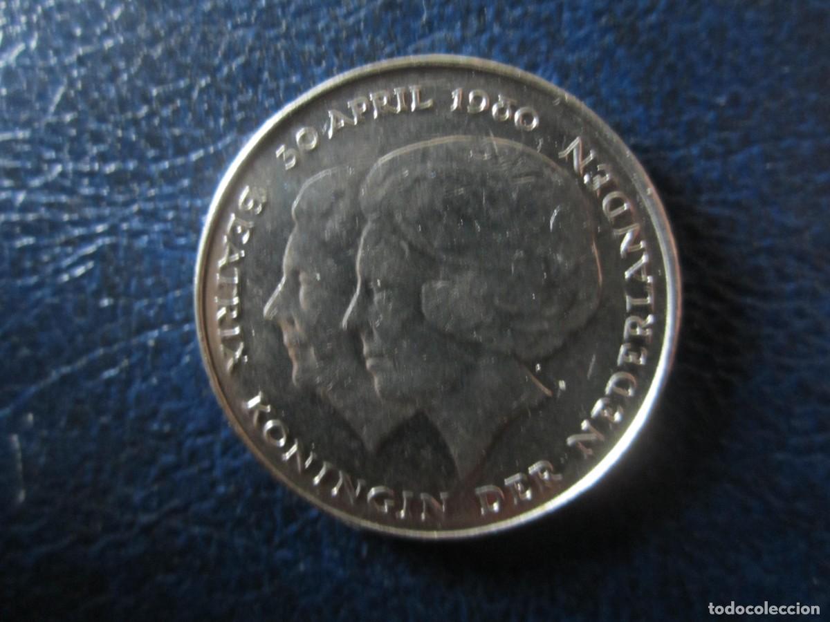 Monedas antiguas de Europa: Pa&iacute;ses Bajos 1 Flor&iacute;n / Gulden 1980 Cambio de Reina