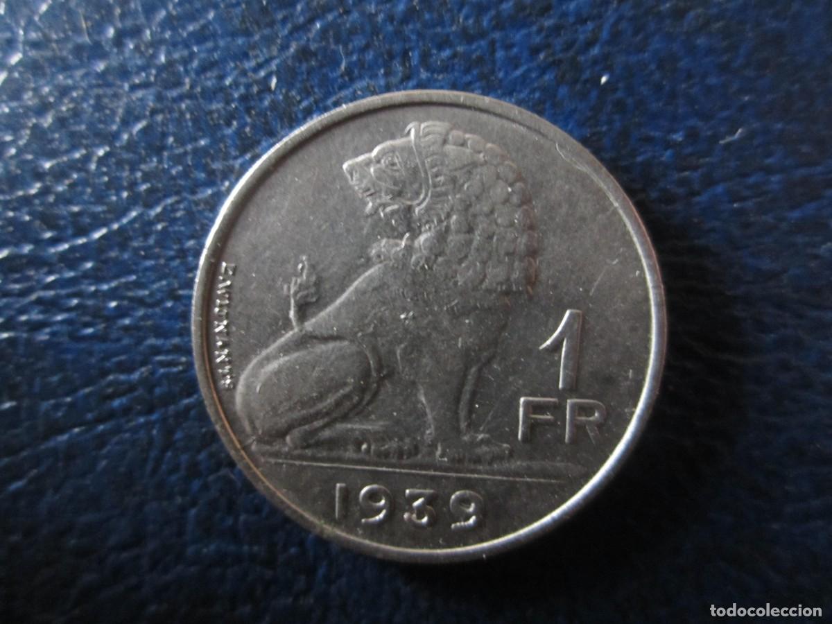 Monedas antiguas de Europa: B&eacute;lgica 1 Franco 1939 Belgi&euml; - Belgique