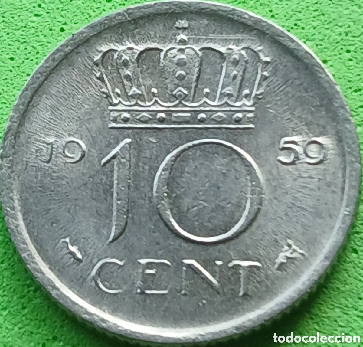 Monedas antiguas de Europa: Pa&iacute;ses Bajos 10 cent 1959 km#182