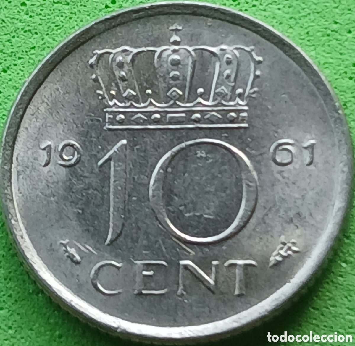Monedas antiguas de Europa: Pa&iacute;ses Bajos 10 cent 1961 km#182
