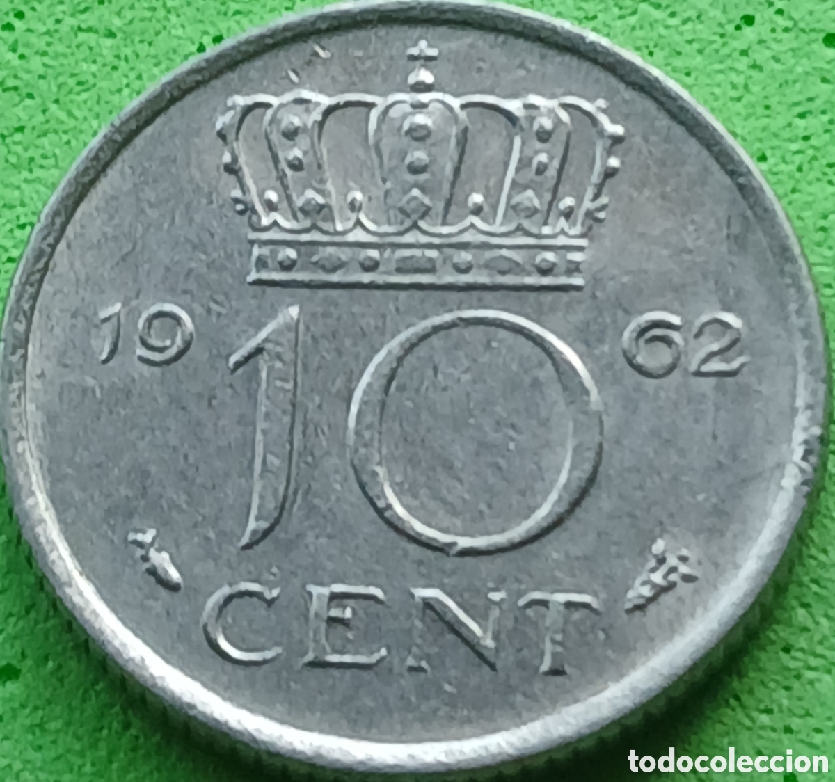 Monedas antiguas de Europa: Pa&iacute;ses Bajos 10 cent 1962 km#182