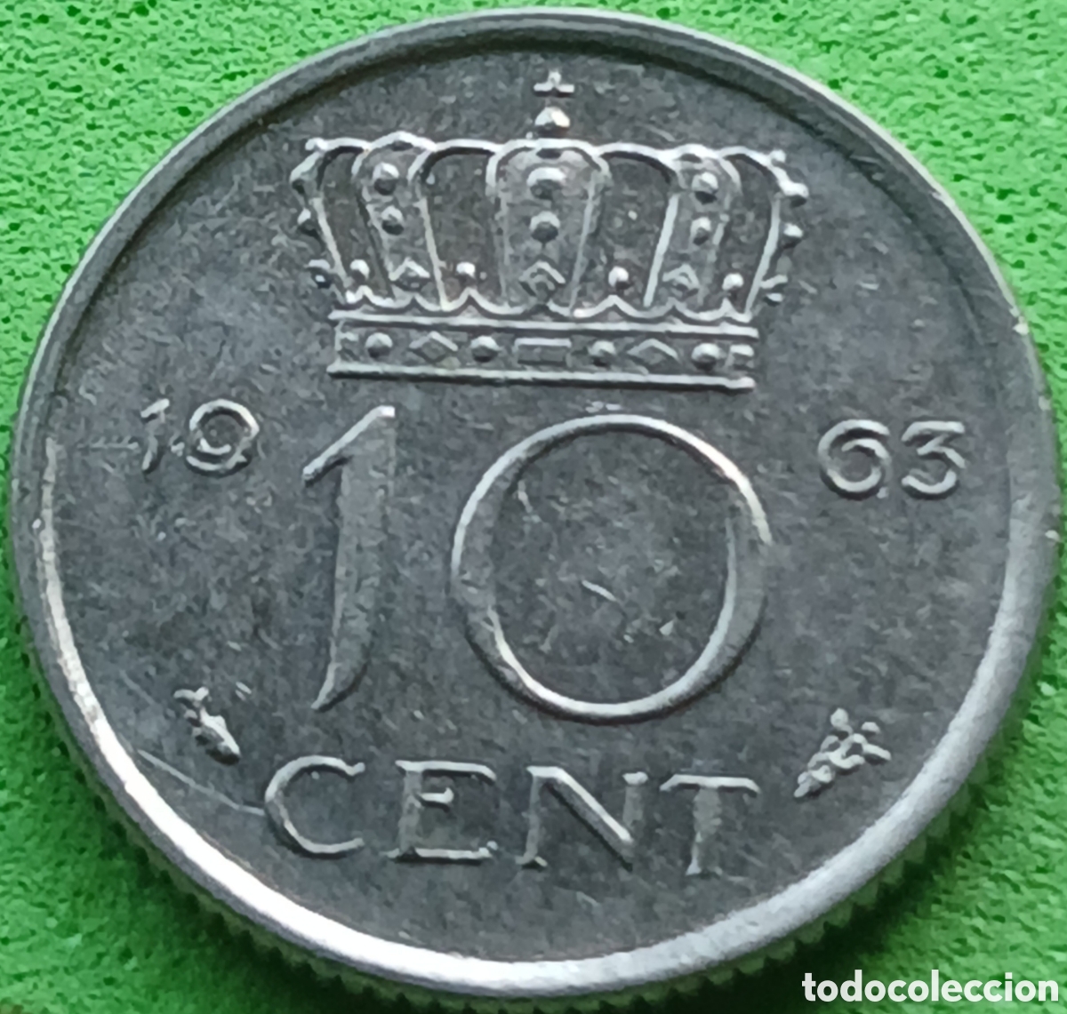 Monedas antiguas de Europa: Pa&iacute;ses Bajos 10 cent 1963 km#182