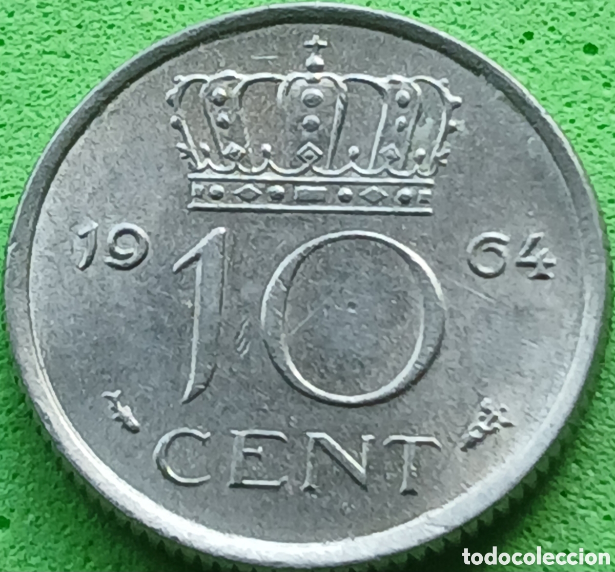 Monedas antiguas de Europa: Pa&iacute;ses Bajos 10 cent 1964 km#182