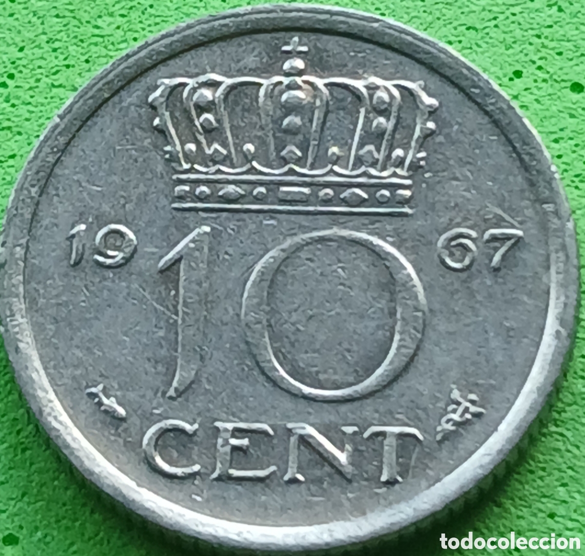 Monedas antiguas de Europa: Pa&iacute;ses Bajos 10 cent 1967 km#182