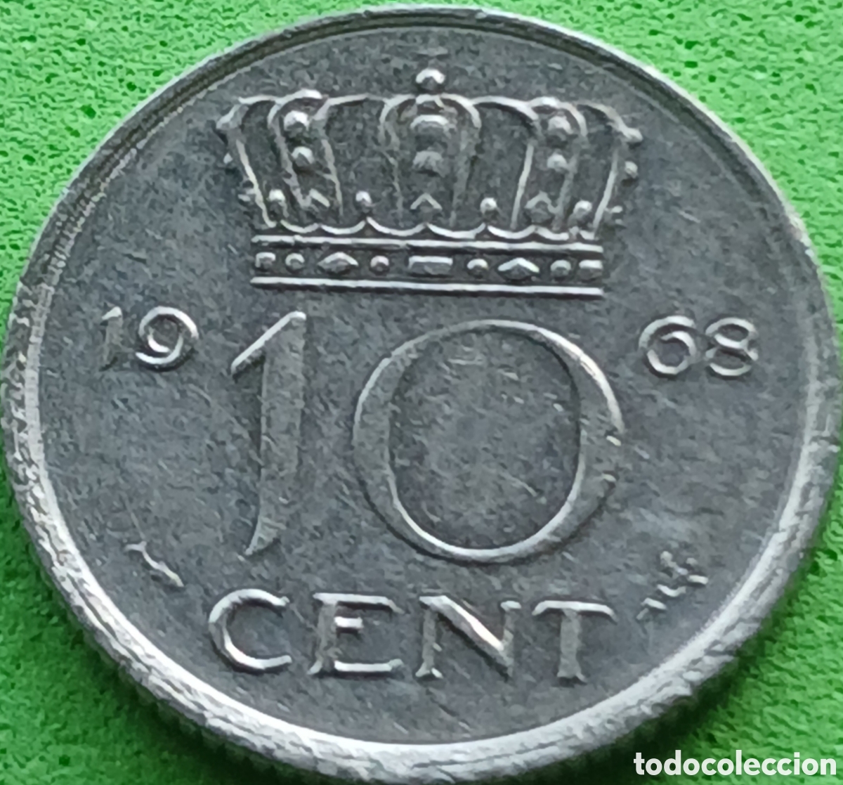 Monedas antiguas de Europa: Pa&iacute;ses Bajos 10 cent 1968 km#182