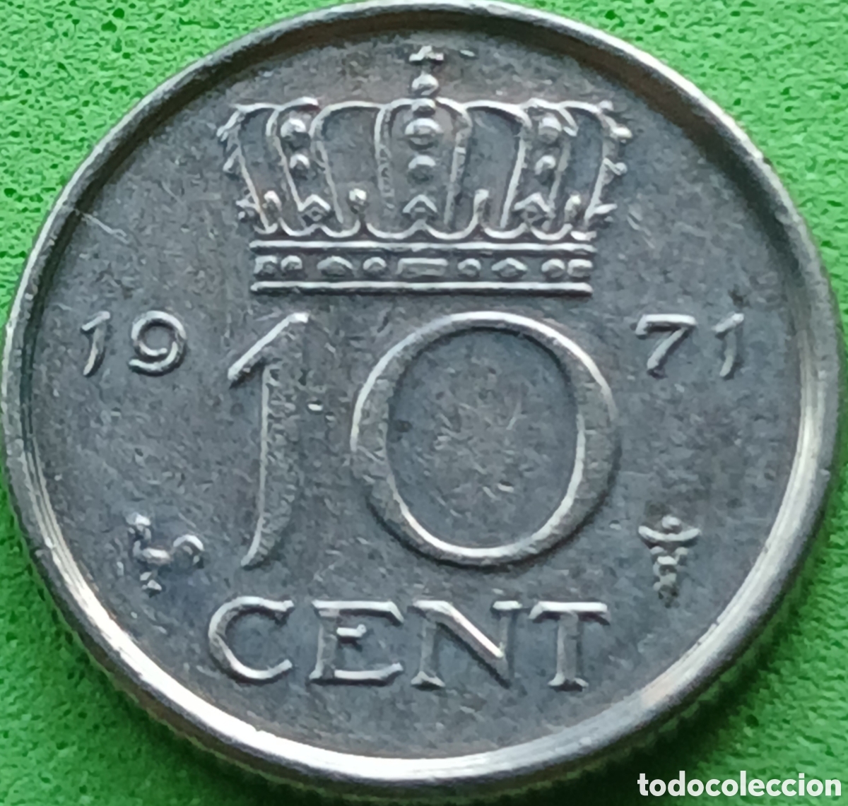 Monedas antiguas de Europa: Pa&iacute;ses Bajos 10 cent 1971 km#182