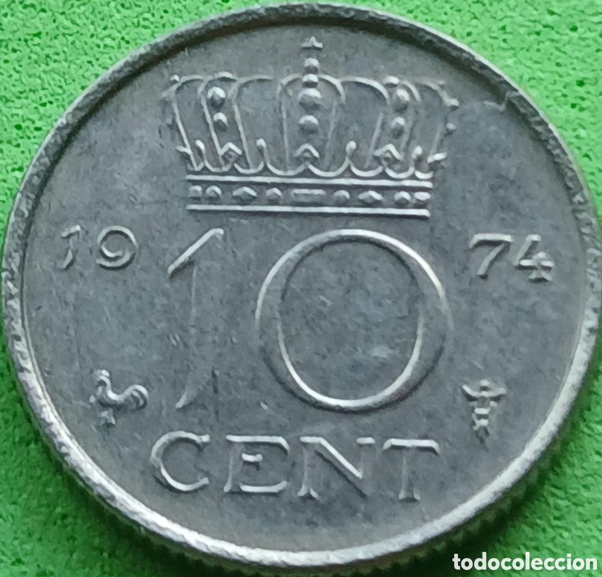Monedas antiguas de Europa: Pa&iacute;ses Bajos 10 cent 1974 km#182
