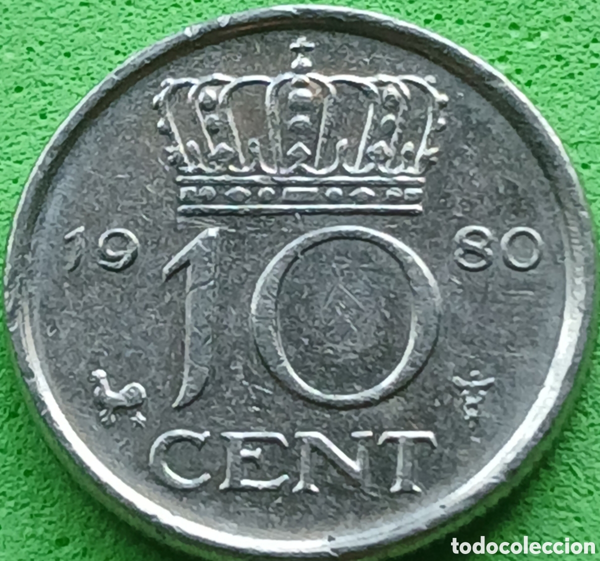Monedas antiguas de Europa: Pa&iacute;ses Bajos 10 cent 1980 km#182