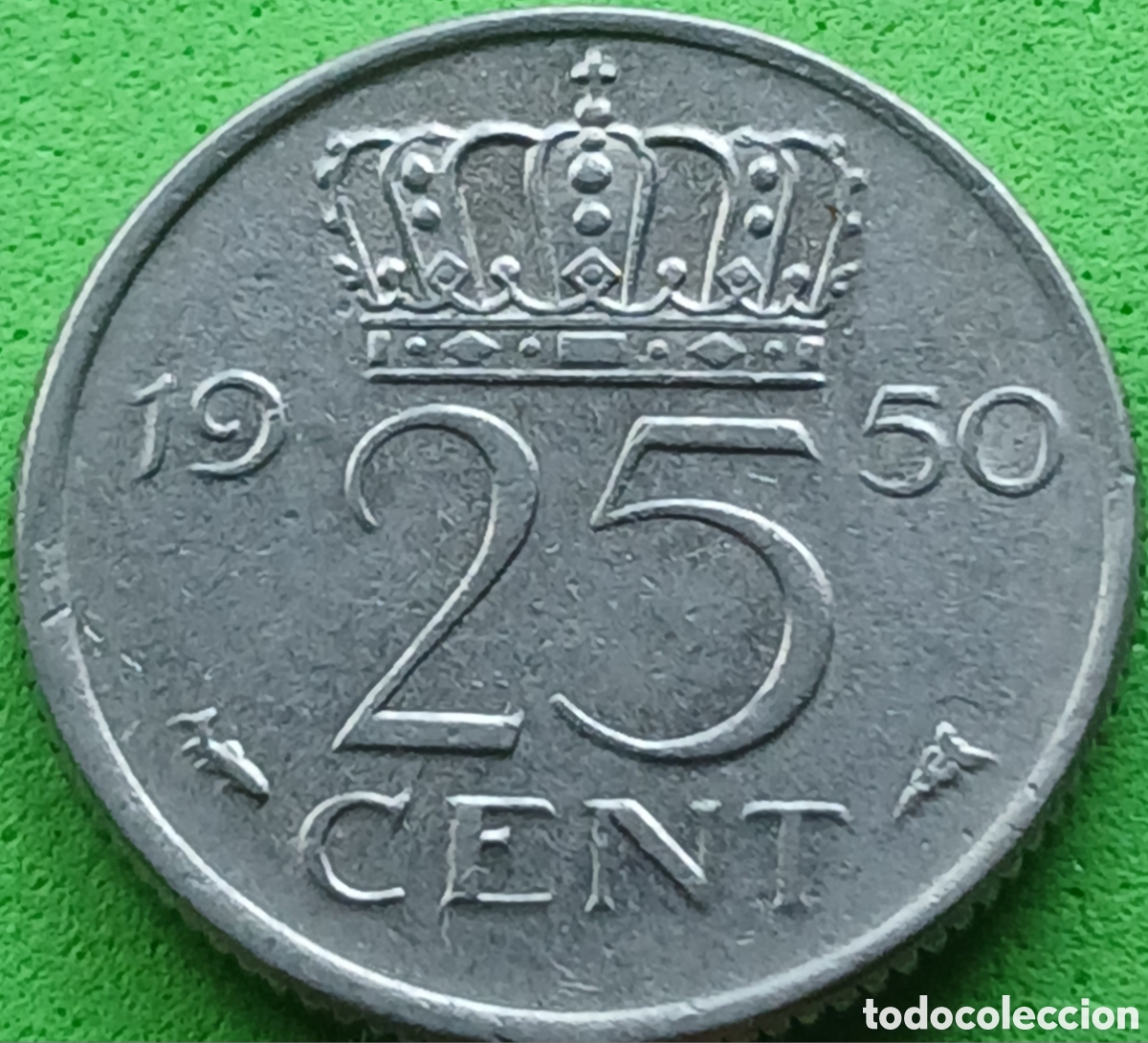 Monedas antiguas de Europa: Pa&iacute;ses Bajos 25 cent 1950 km#183