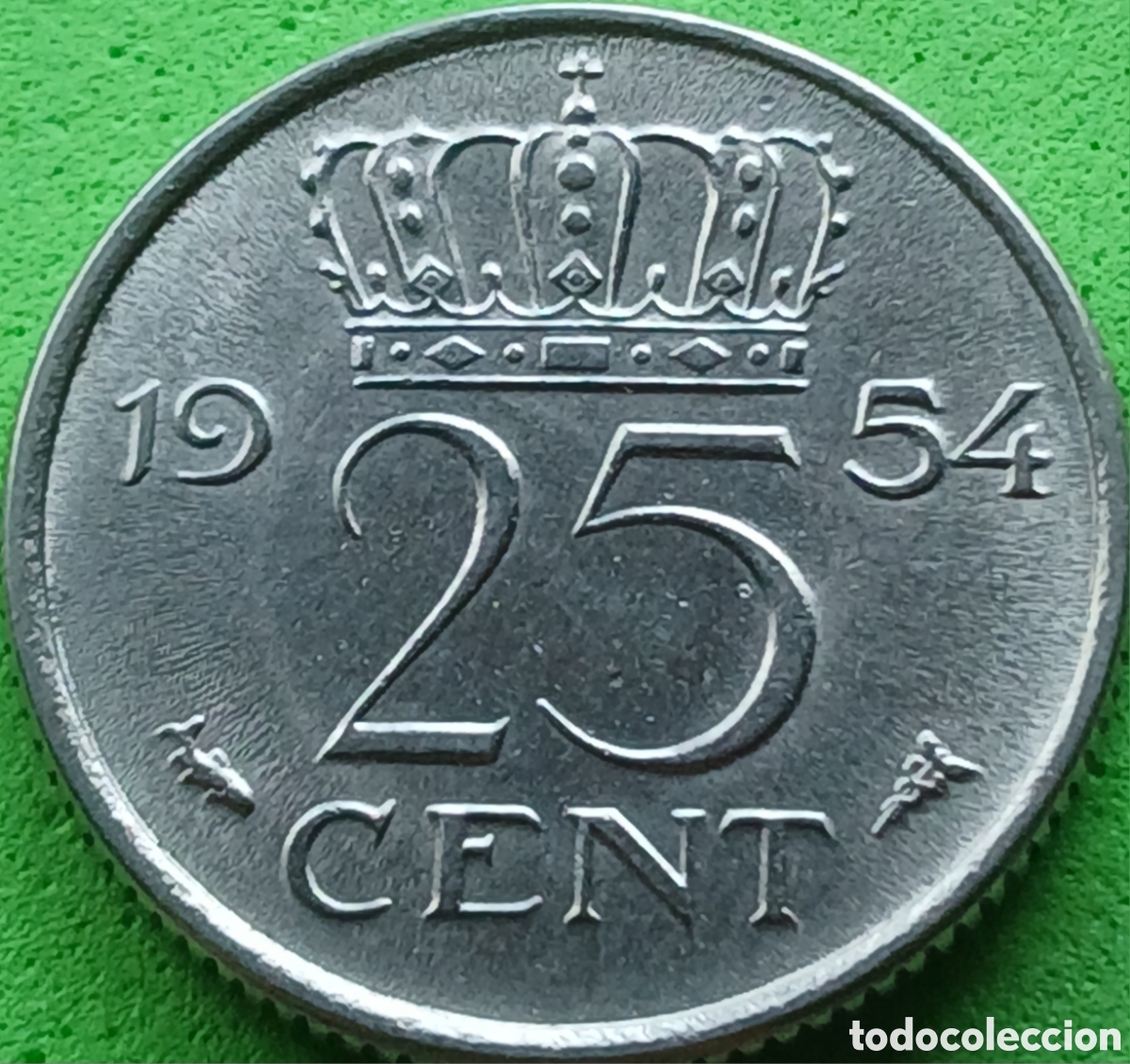 Monedas antiguas de Europa: Pa&iacute;ses Bajos 25 cent 1954 km#183