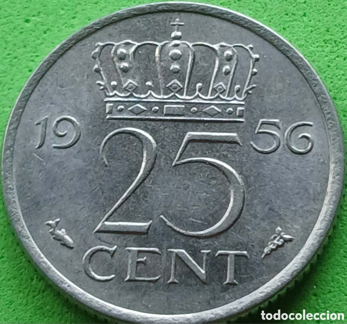 Monedas antiguas de Europa: Pa&iacute;ses Bajos 25 cent 1956 km#183
