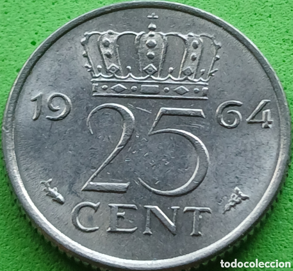 Monedas antiguas de Europa: Pa&iacute;ses Bajos 25 cent 1964 km#183