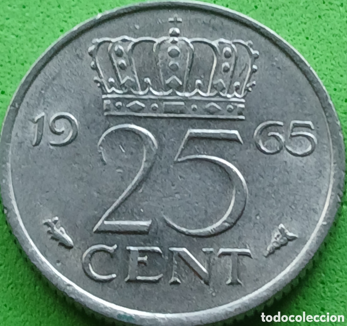 Monedas antiguas de Europa: Pa&iacute;ses Bajos 25 cent 1965 km#183