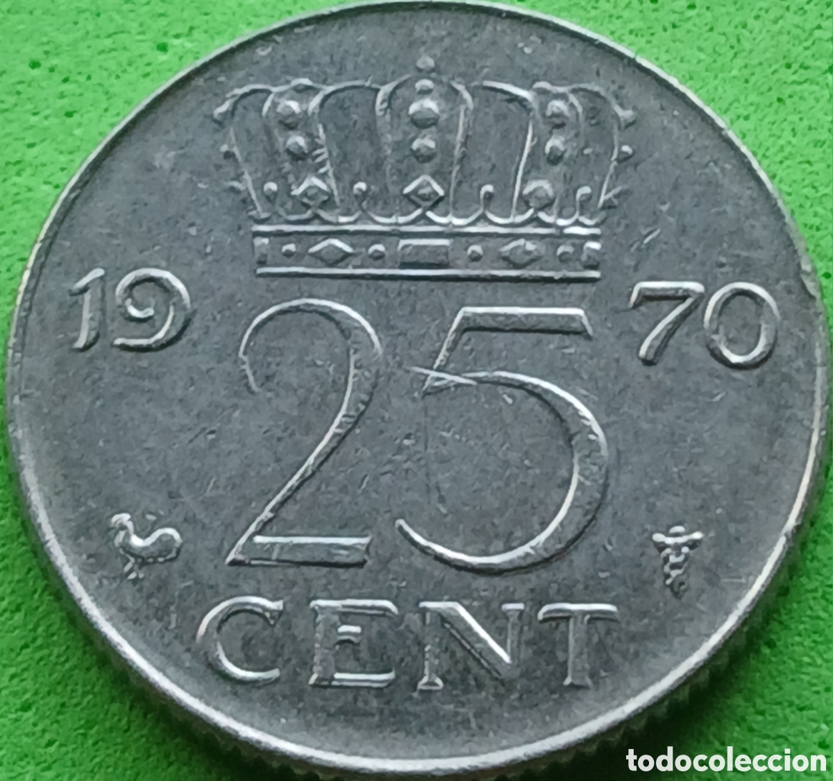 Monedas antiguas de Europa: Pa&iacute;ses Bajos 25 cent 1970 km#183
