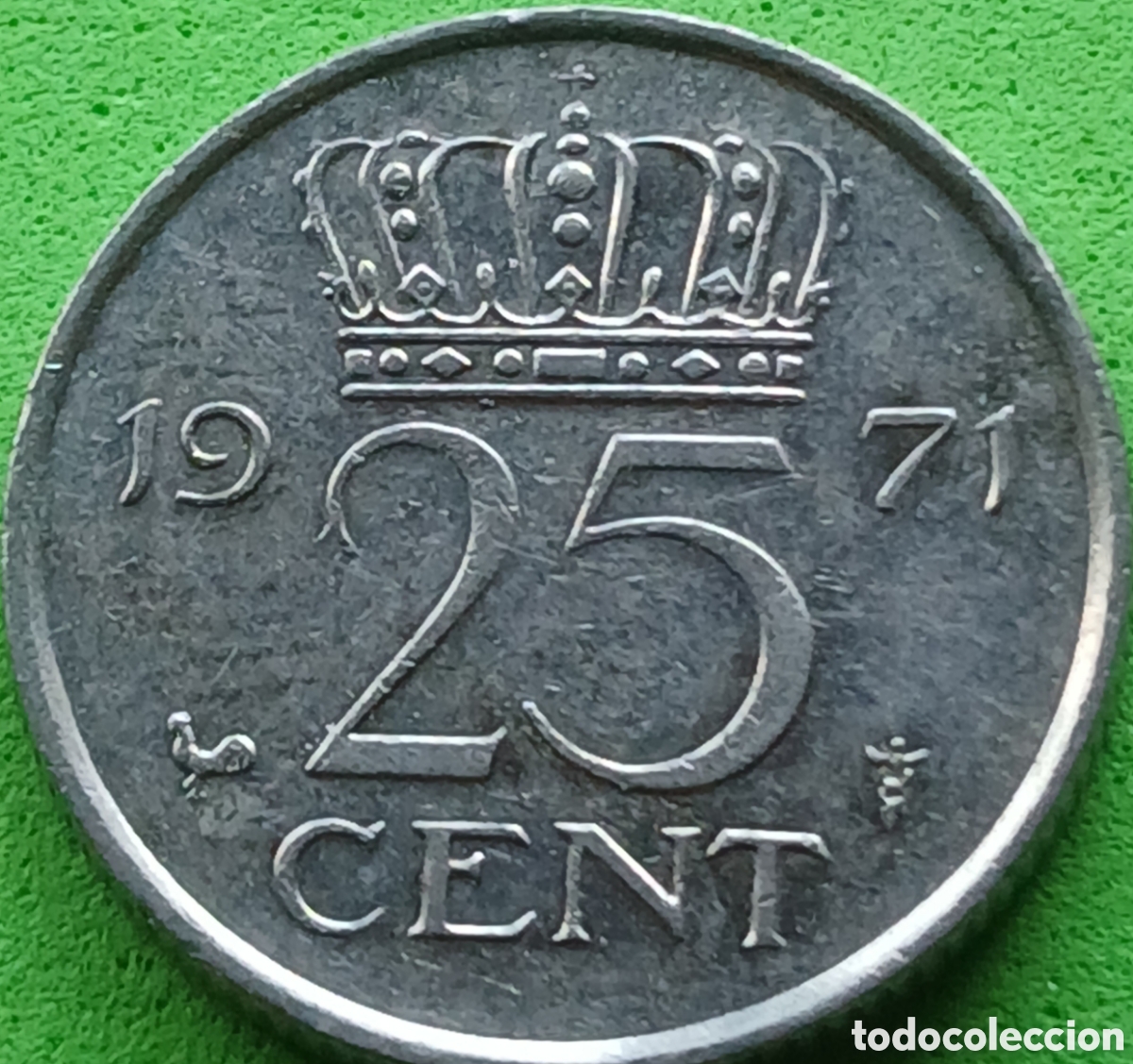 Monedas antiguas de Europa: Pa&iacute;ses Bajos 25 cent 1971 km#183