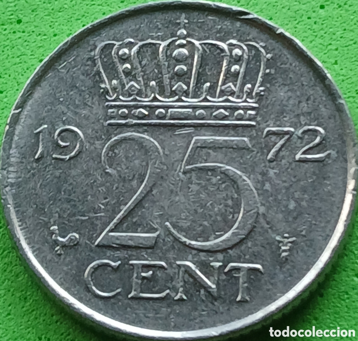 Monedas antiguas de Europa: Pa&iacute;ses Bajos 25 cent 1972 km#183