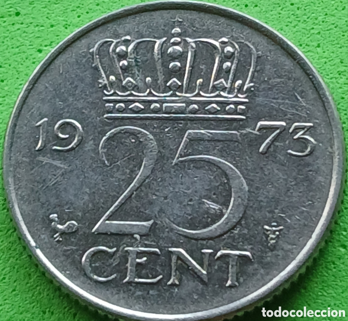 Monedas antiguas de Europa: Pa&iacute;ses Bajos 25 cent 1973 km#183