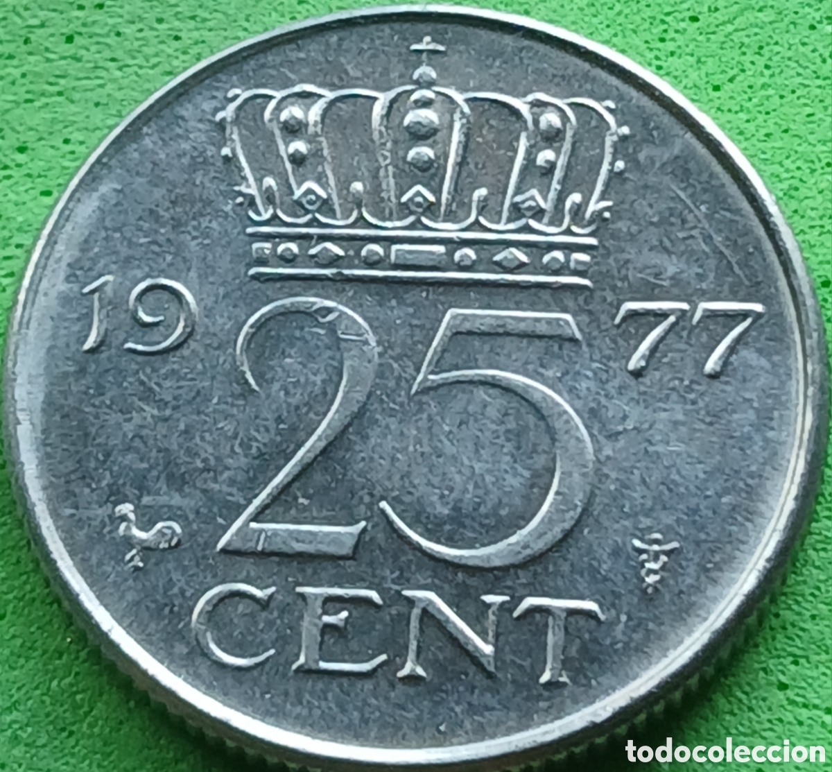 Monedas antiguas de Europa: Pa&iacute;ses Bajos 25 cent 1977 km#183