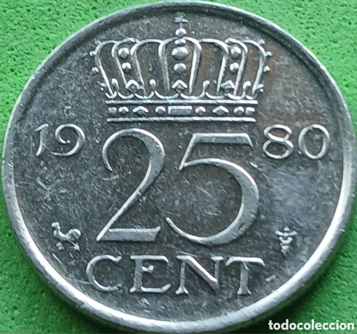 Monedas antiguas de Europa: Pa&iacute;ses Bajos 25 cent 1980 km#183