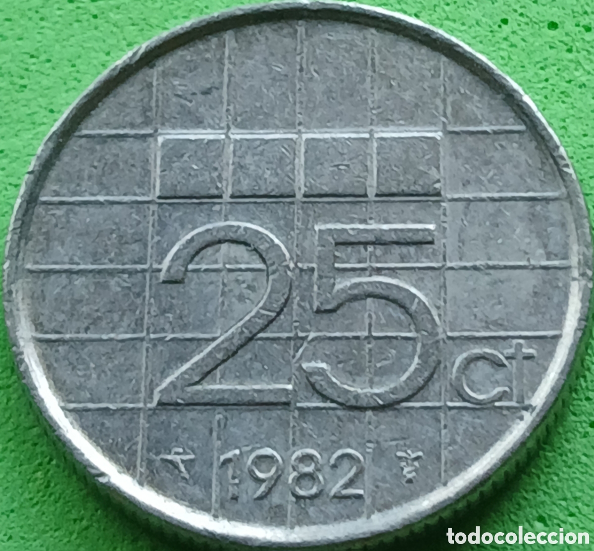 Monedas antiguas de Europa: Pa&iacute;ses Bajos 25 cent 1982 km#204