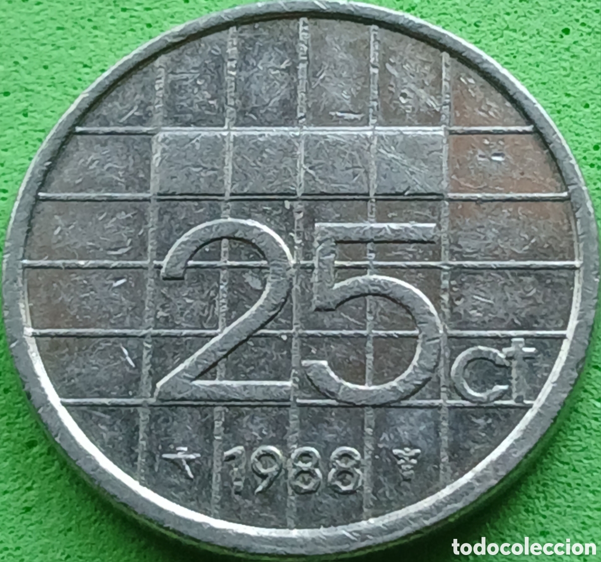 Monedas antiguas de Europa: Pa&iacute;ses Bajos 25 cent 1988 km#204