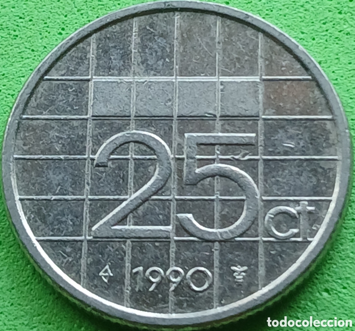 Monedas antiguas de Europa: Pa&iacute;ses Bajos 25 cent 1990 km#204