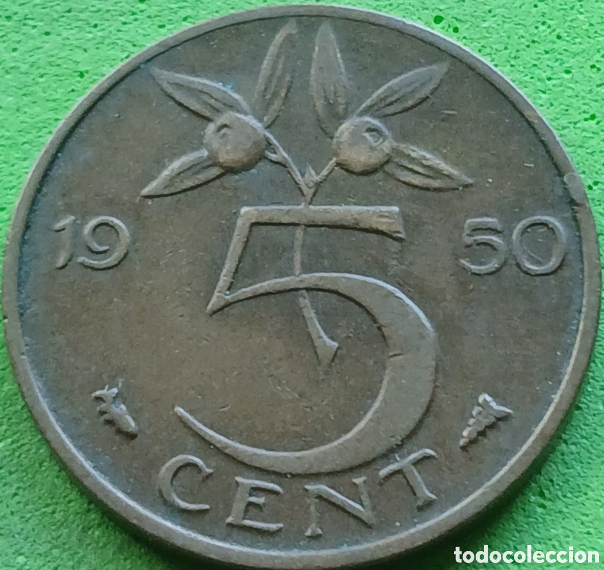 Monedas antiguas de Europa: Pa&iacute;ses Bajos 5 cent 1950 km#181