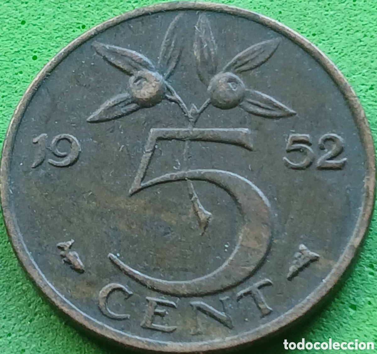 Monedas antiguas de Europa: Pa&iacute;ses Bajos 5 cent 1952 km#181