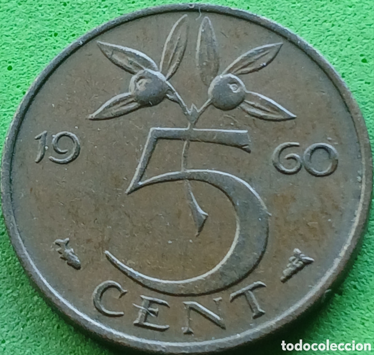 Monedas antiguas de Europa: Pa&iacute;ses Bajos 5 cent 1960 km#181