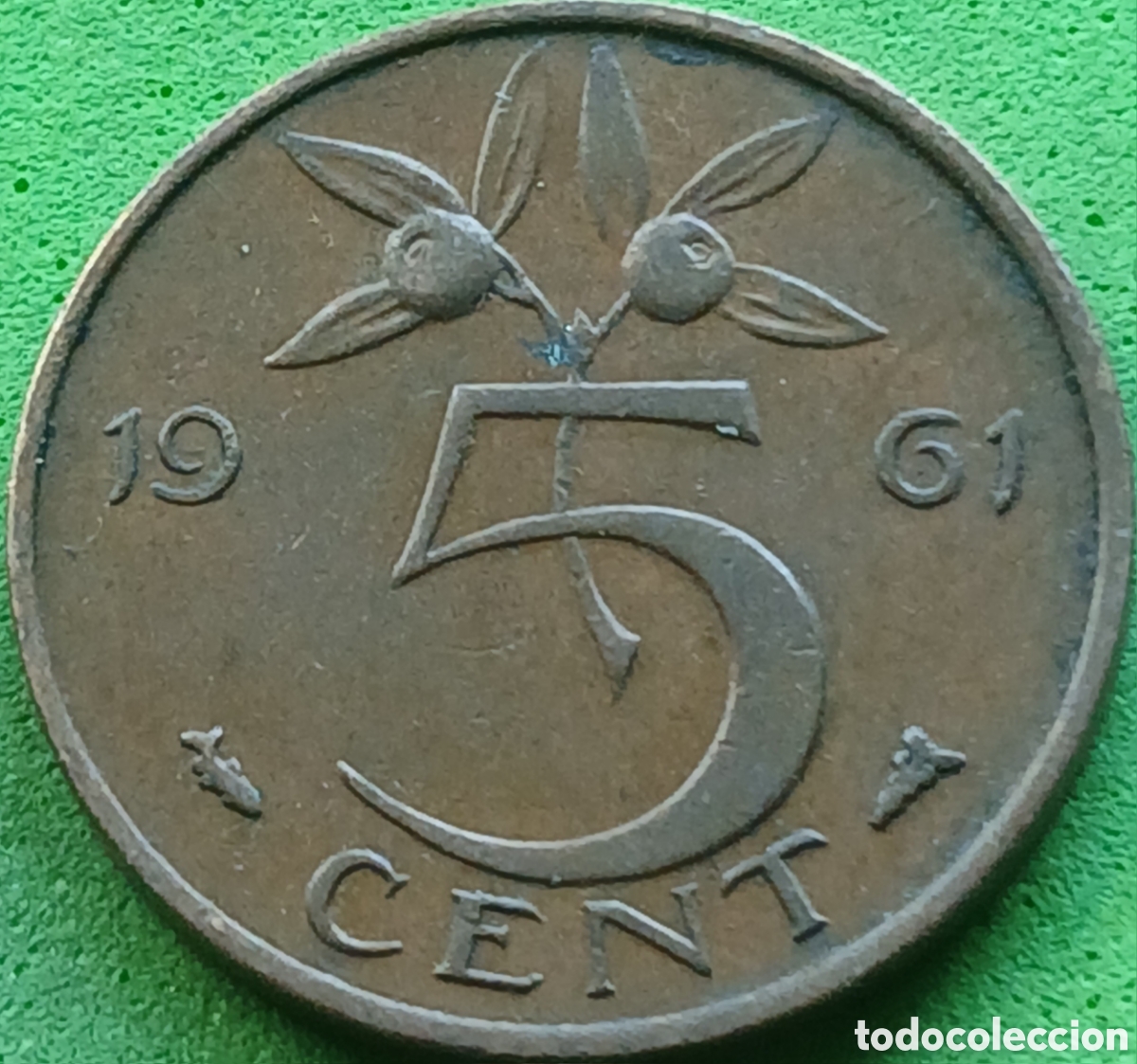 Monedas antiguas de Europa: Pa&iacute;ses Bajos 5 cent 1961 km#181